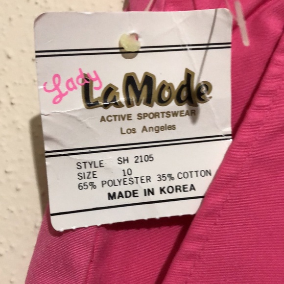 Vintage Lady LaMode Raspberry Shorts Size 10 - Picture 3 of 7